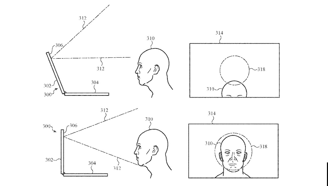 Una cámara, tal vez en la muesca, podría usar Face ID-como tecnología para centrar la pantalla en tu cara