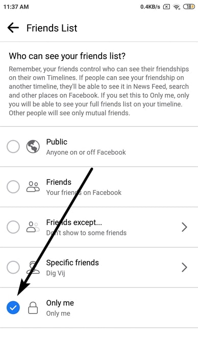 ocultar amigos mutuos en facebook