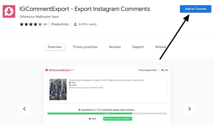 exportar comentarios de instagram
