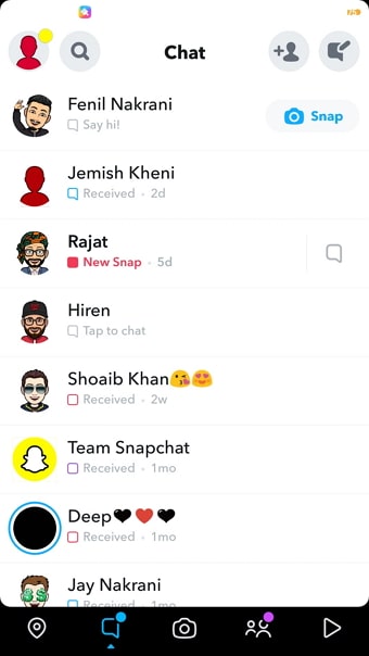 ocultar la puntuación de Snapchat