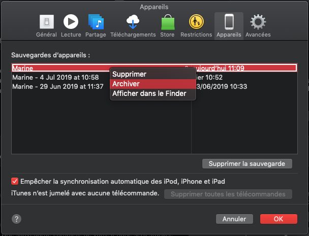 itunes archiver sauvegarde تعليق télécharger et installer la bêta iOS 13 sur son iPhone