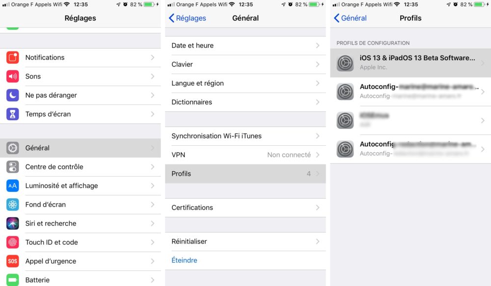 iphone trouver profil beta 1 تعليق télécharger et installer la bêta iOS 13 sur son iPhone