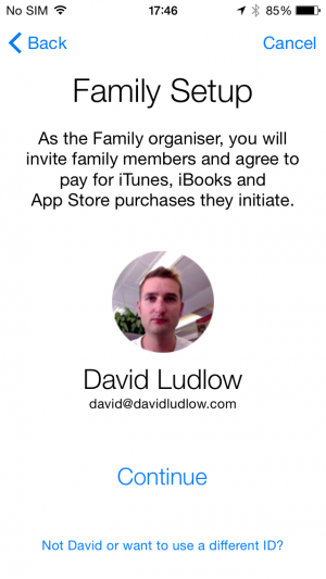 iOS 8 Family Setup