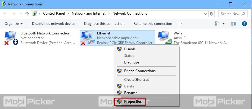 لا يحتوي wifi على تكوين IP صالح windows 10