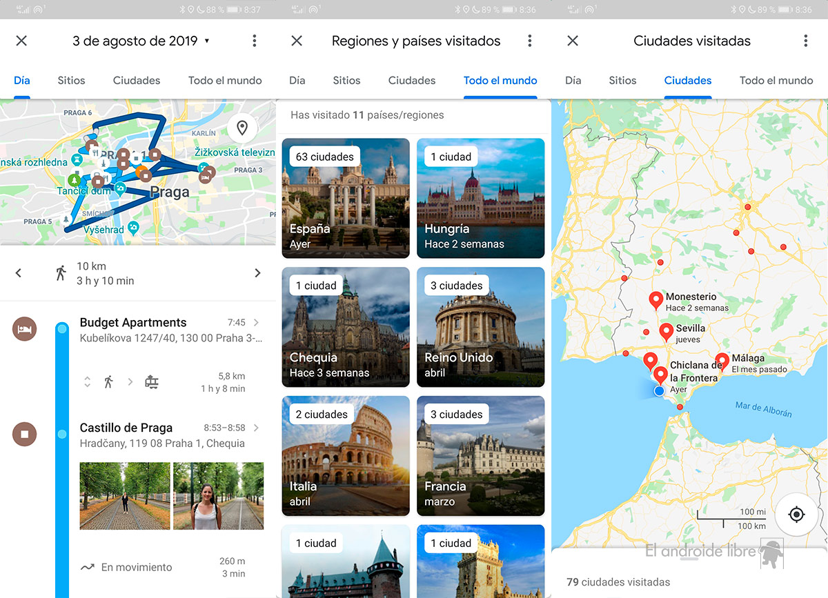 تصبح خرائط Google مذكرات سفر مع تحديث Chronology 1