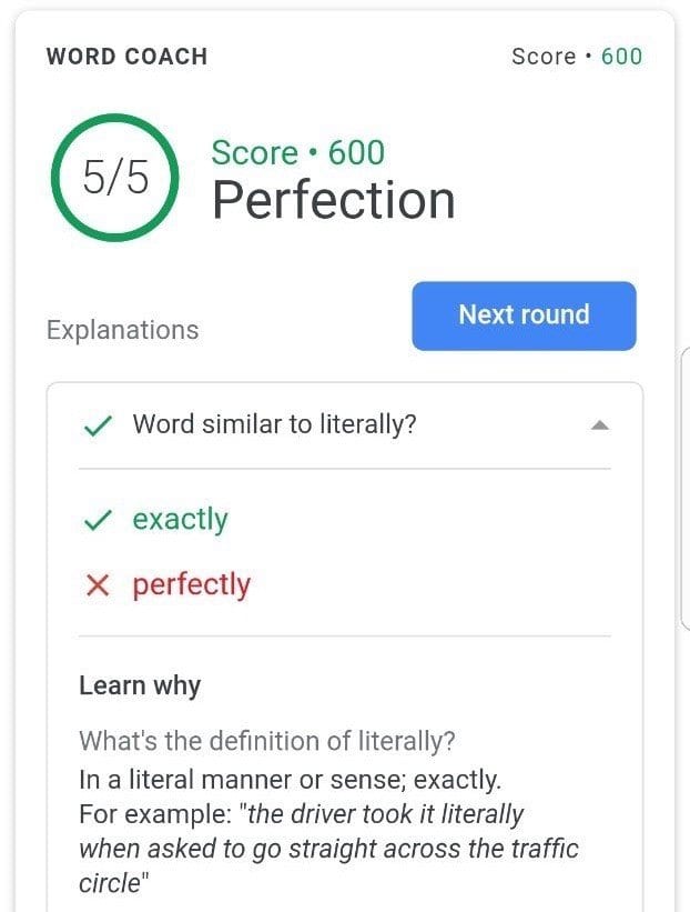 تعلم اللغة الإنجليزية مجانًا مع Google Word Coach ؛ لعبة للجميع 1