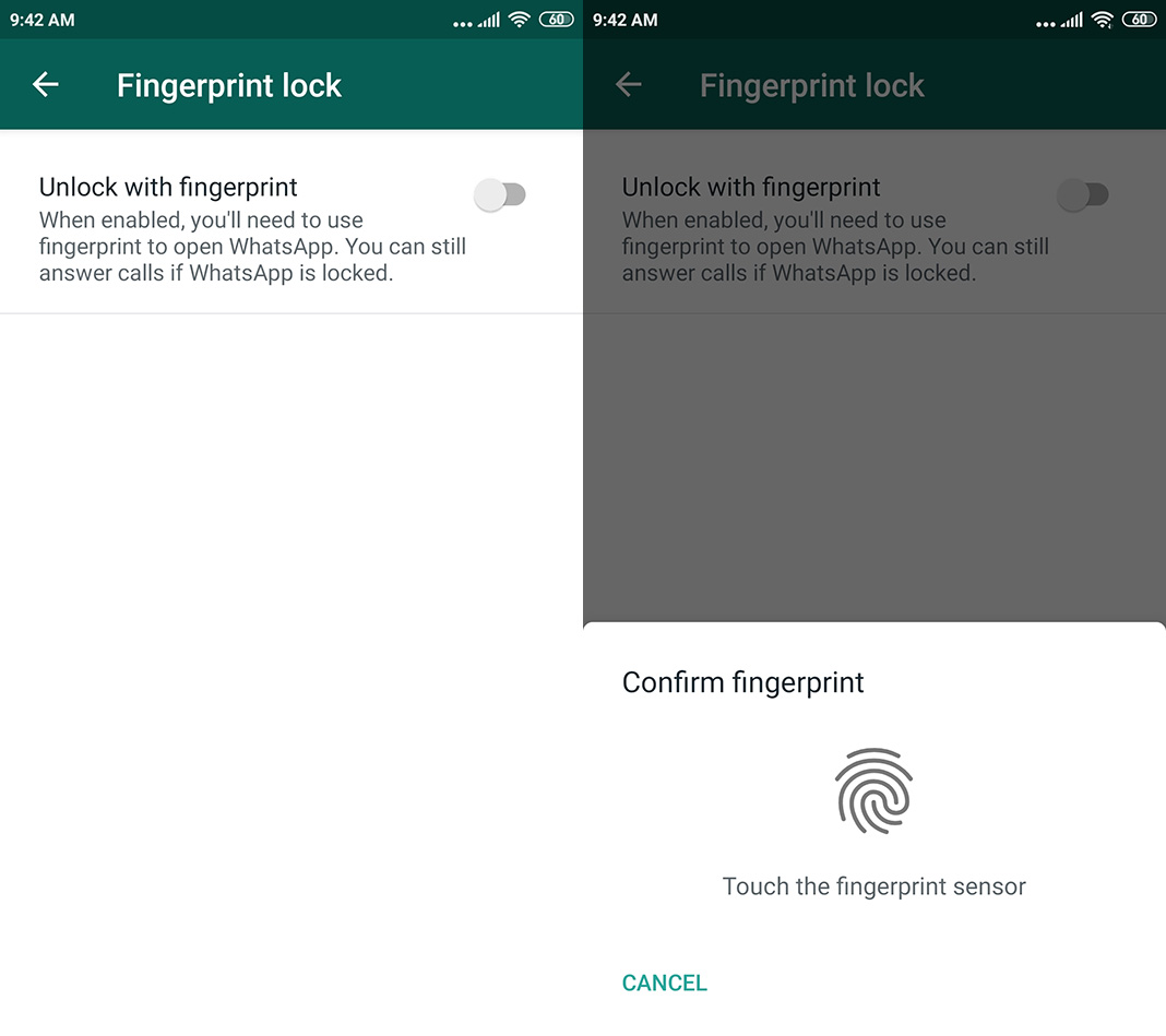 كيفية استخدام ميزة قفل بصمات الأصابع الجديدة في WhatsApp 2