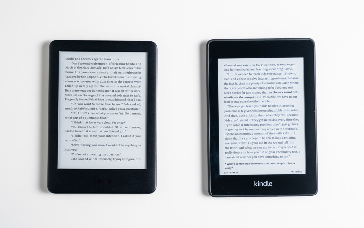 Amazon Kindle  مقابل Paperwhite العرض