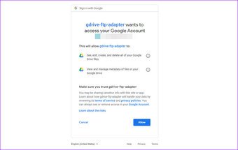 كيفية استخدام Google Drive كخادم Ftp أو محرك أقراص الشبكة مجانًا 2