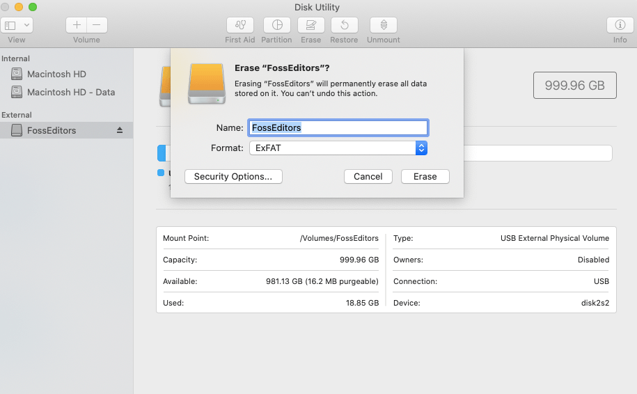 امسح القرص الصلب أداة 2 macOS القرص فائدة