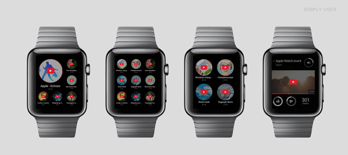 أفكار تصميم التطبيق ل Apple Watch: يوتيوب ، Pinterest، صوفان وغيرها الكثير 2