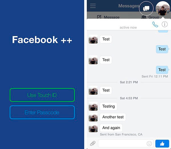 Facebook++ ، القرص الذي يجلب ميزات جديدة ل Facebook على iPhone 2
