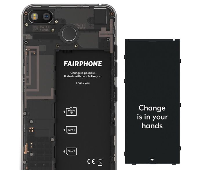 Fairphone 3 بطارية خلفية "عرض =" 700 "ارتفاع =" 588