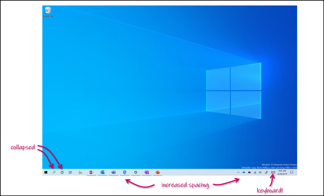Windows  وضع الجهاز اللوحي الجديد 10