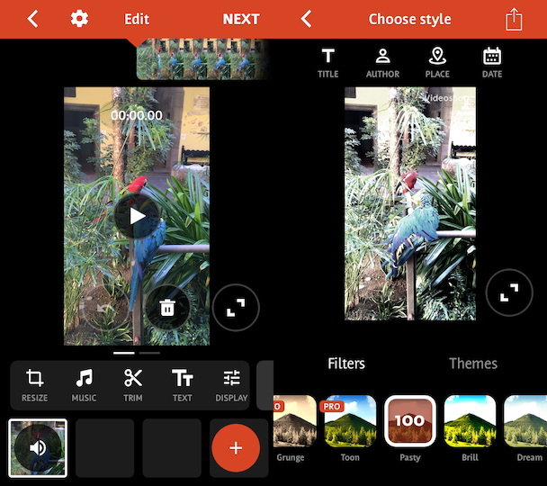 Videoshop ، تطبيق محرر فيديو iPhone