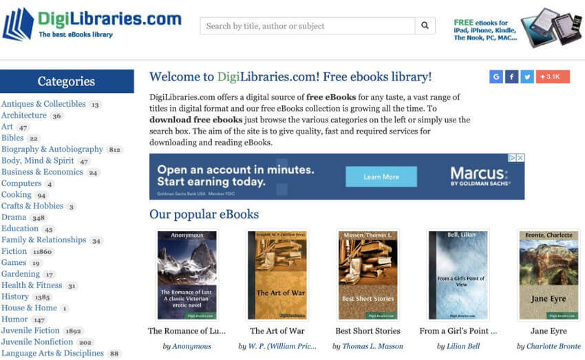 DigiLibraries موقع الكتاب الاليكتروني