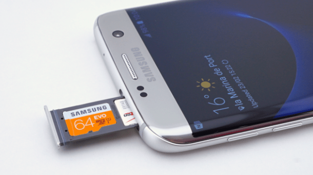 أين توجد بطاقة SD في Samsung Galaxy S6؟ 1