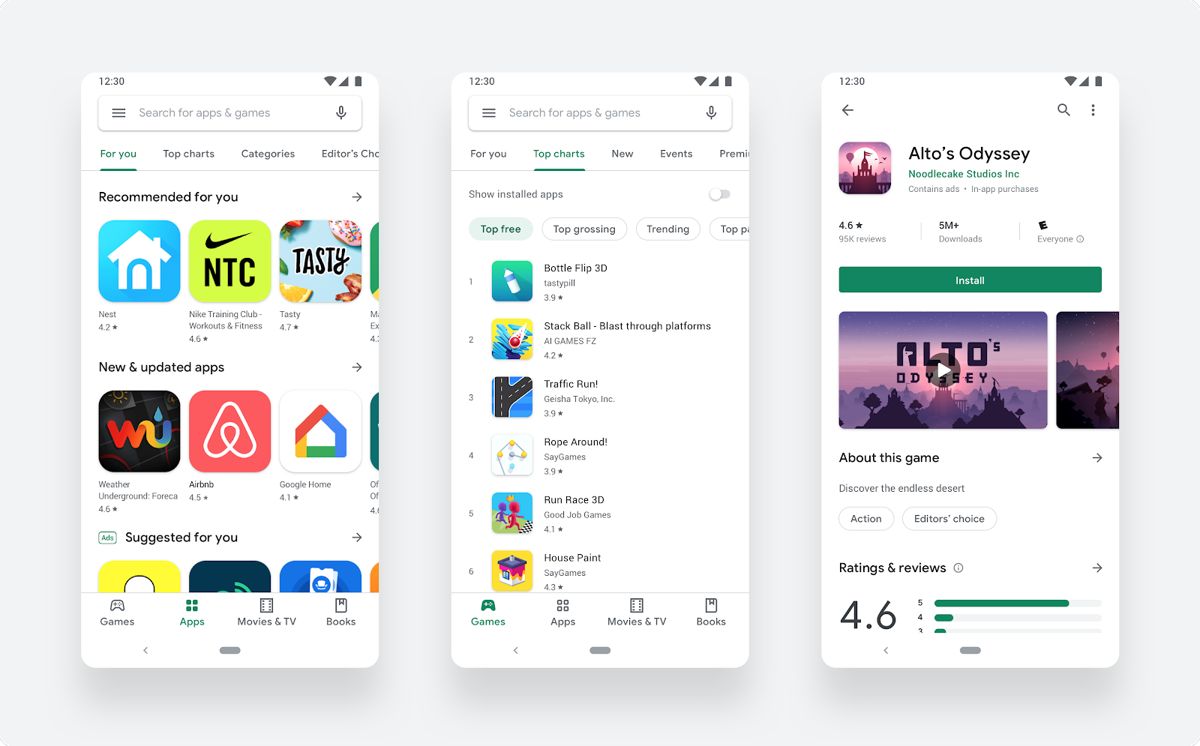 الجديد Google Play Store التصميم سيسهل تصفح التطبيقات 1