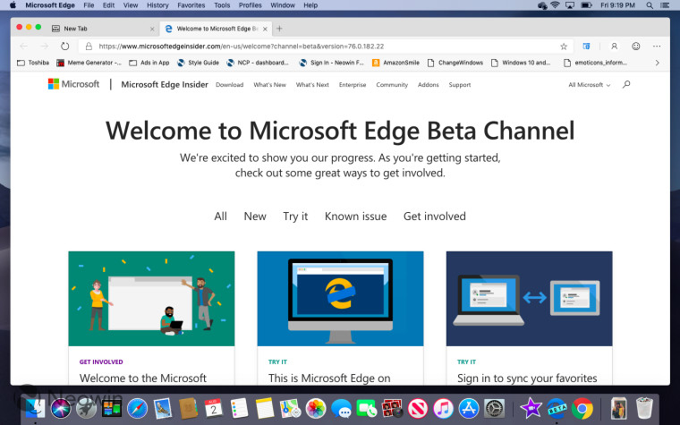 تسرب Microsoft Edge Beta مرة أخرى ، لكن لنظام التشغيل Mac هذه المرة 1