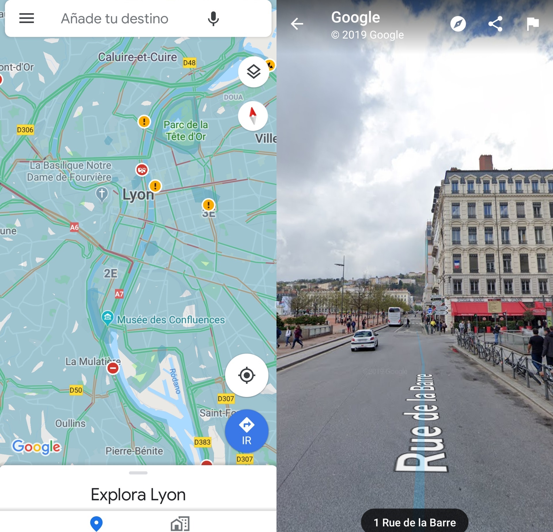 عرض الشوارع في خرائط جوجل