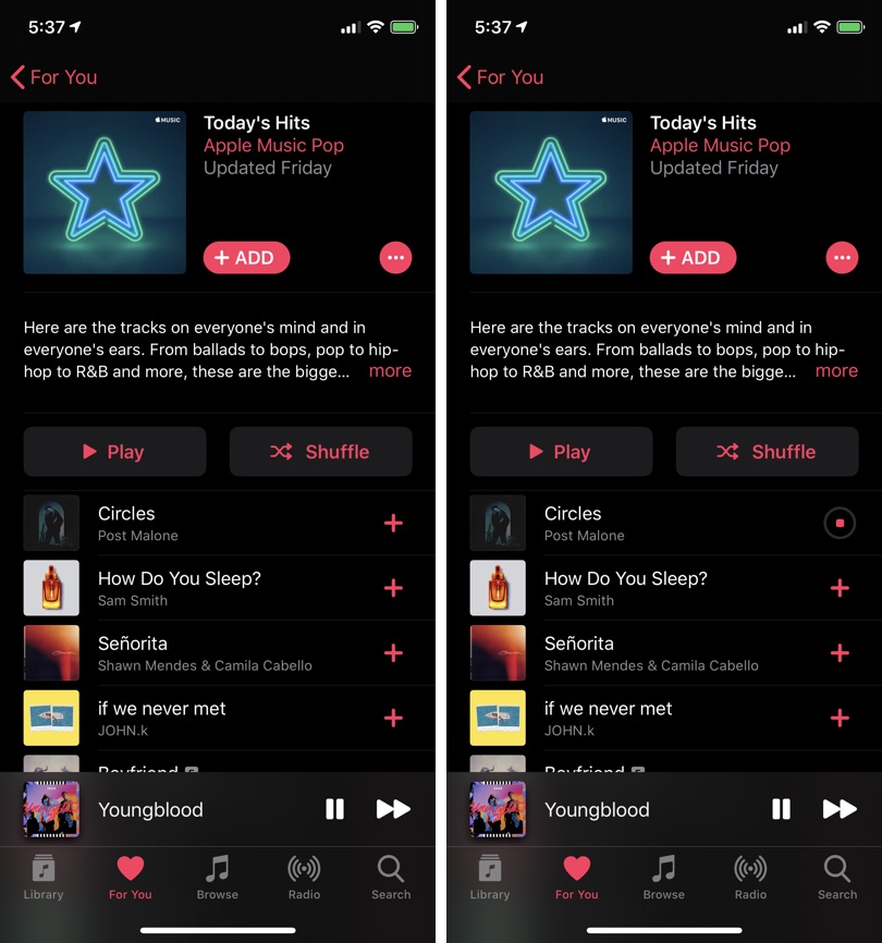 إضافة Apple أغاني الموسيقى على iPhone