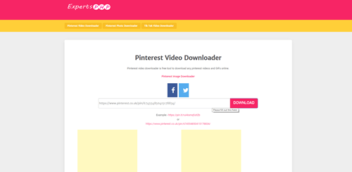 Pinterest تنزيل فيديوهات تطبيق تنزيل