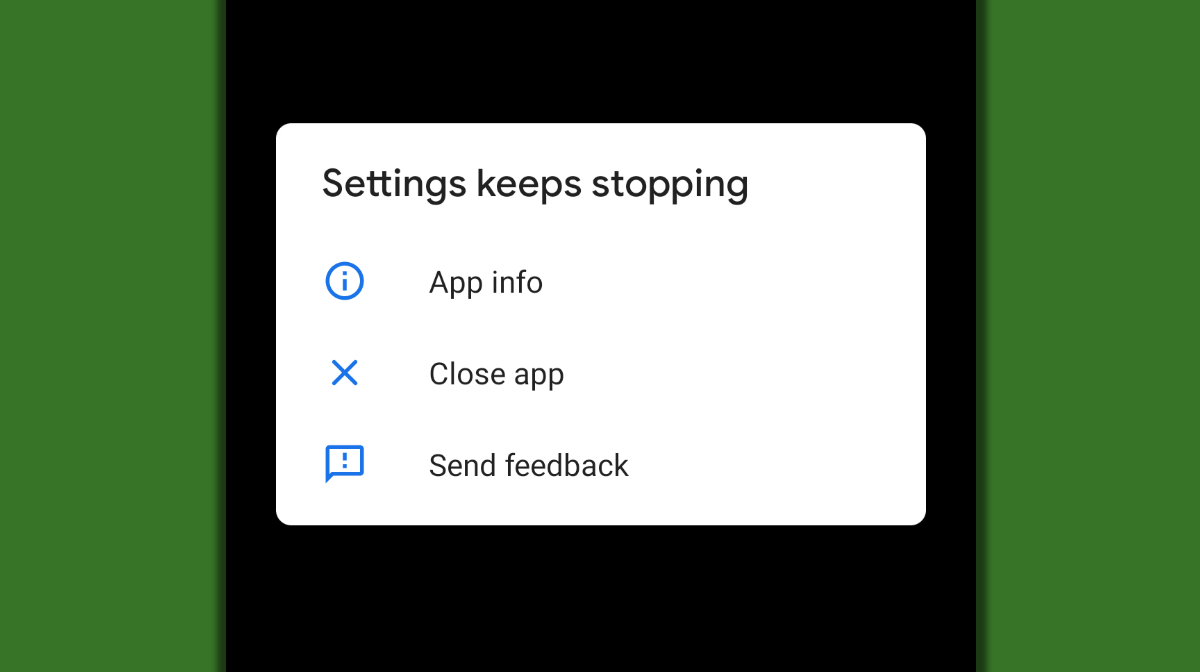 Android 10 إلغاء تثبيت Screen Crash Settings App