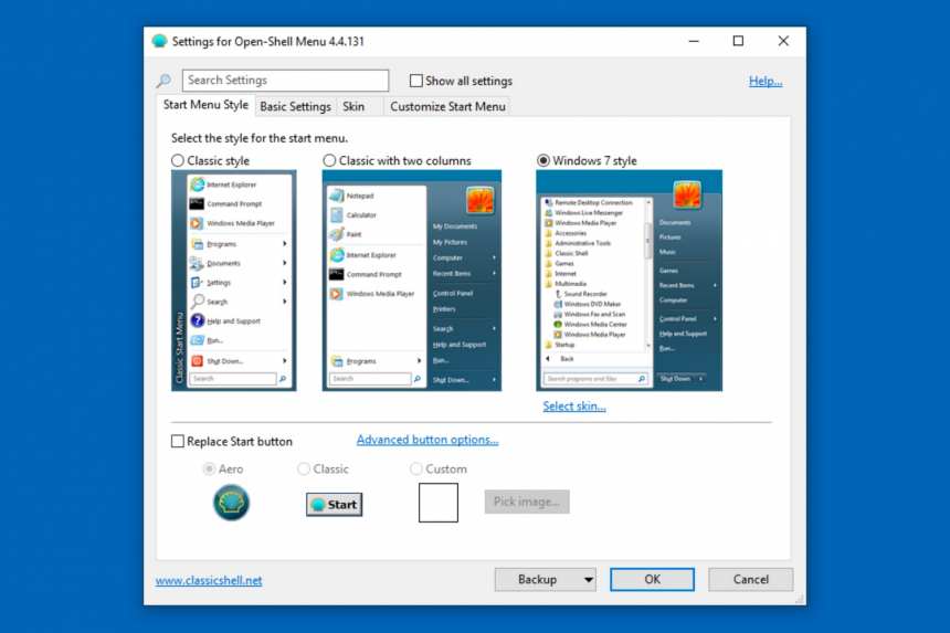 كيفية تغيير مظهر قائمة ابدأ من Windows 1