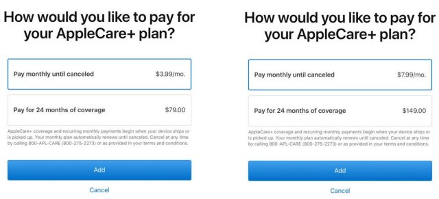 يتم الآن إعداد AppleCare + شهريًا افتراضيًا وتكاليف أكثر بهذه الطريقة 2
