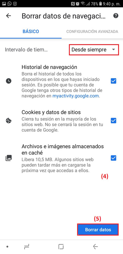 خطوات لمسح ذاكرة التخزين المؤقت لمتصفح Google Chrome