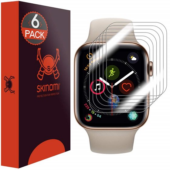 3. Skinomi TechSkin - Apple Watch سلسلة 5 واقيات الشاشة 