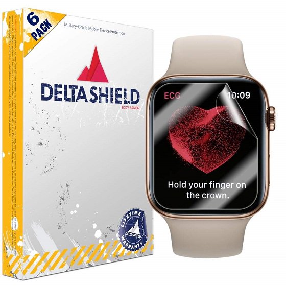 9. حامي شاشة DeltaShield - Apple Watch سلسلة 5 واقيات الشاشة 