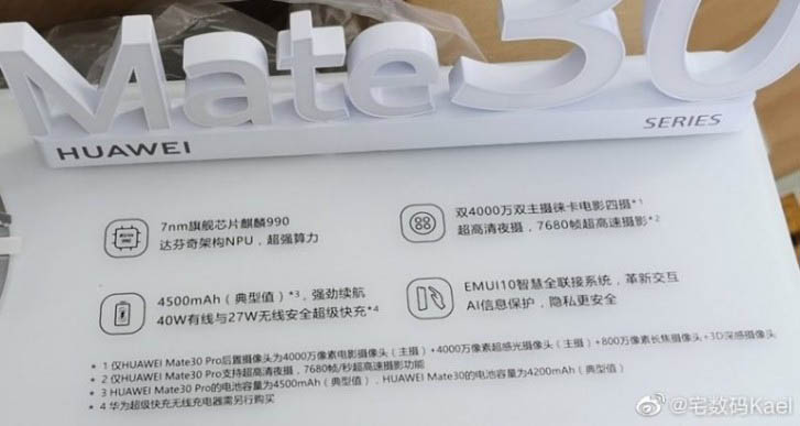 بعض مواصفات خط Huawei Mate 30 الجديد.