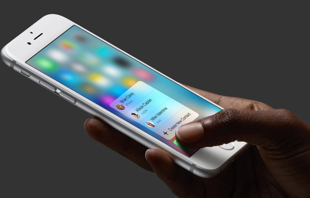 شاشة IPhone مزودة بتقنية 3D Touch