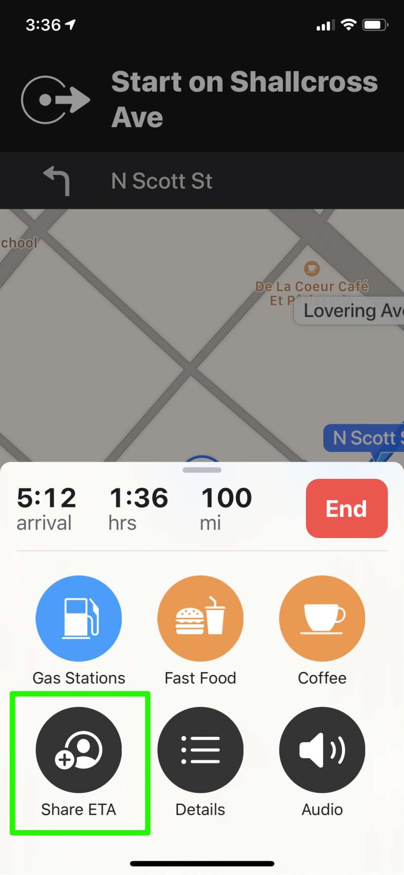 كيفية مشاركة ETA تلقائيًا من تطبيق Maps على iPhone و iPad.