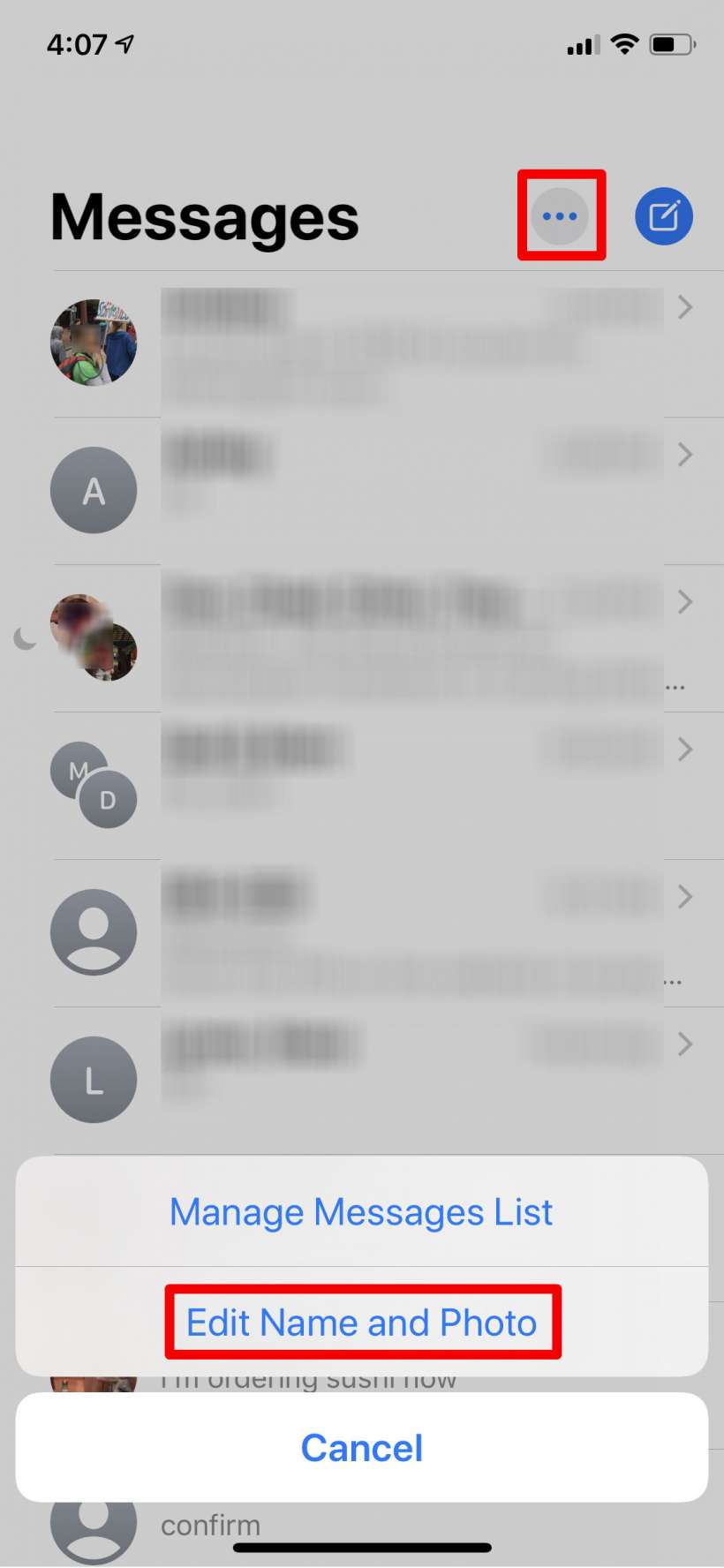 كيفية منع الرسائل من السؤال عما إذا كنت تريد مشاركة اسمك وصورتك على iPhone و iPad.