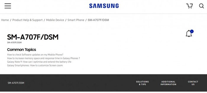 ميزات سامسونج Galaxy A70s