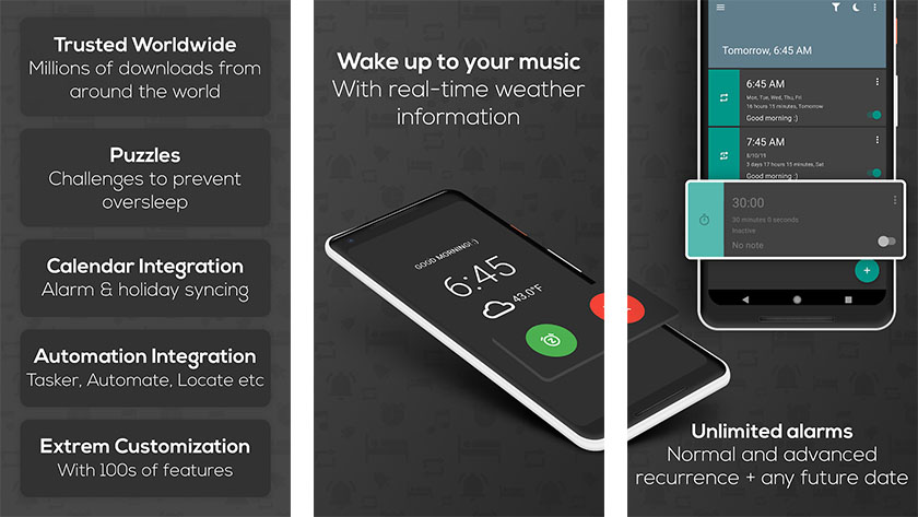 Alarm Clock for Heavy Sleepers هي واحدة من أفضل تطبيقات المنبه لنظام Android