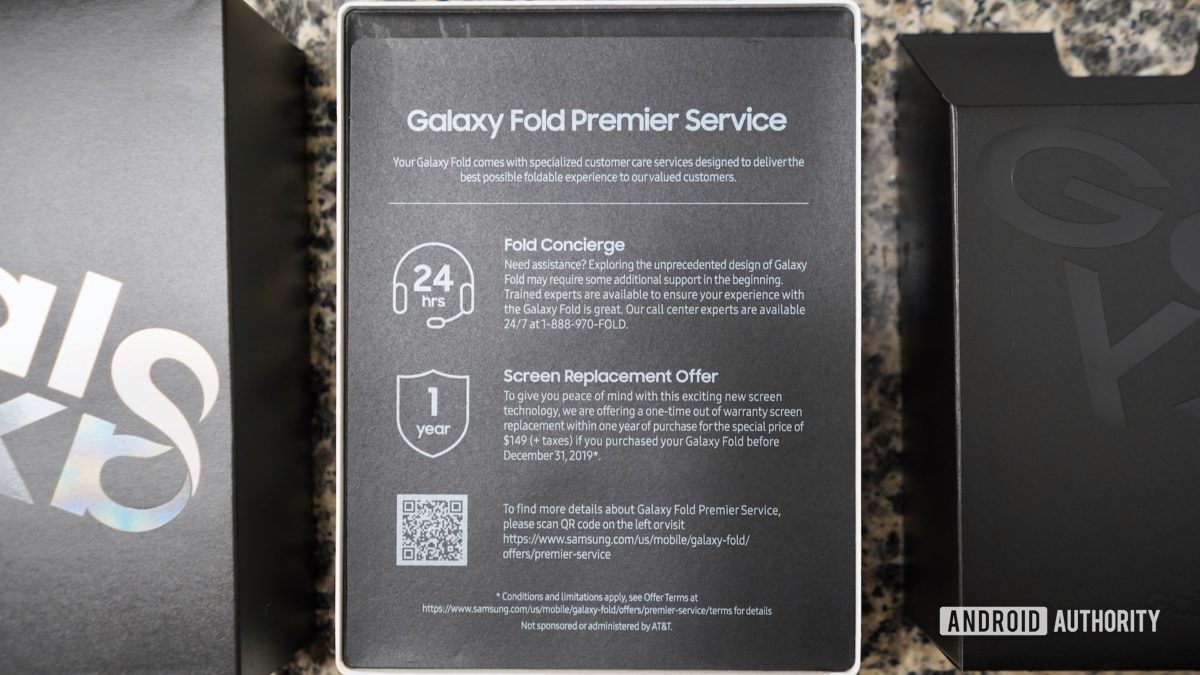 سامسونج Galaxy Fold  مراجعة مربع العرض الأول خدمة الشرح