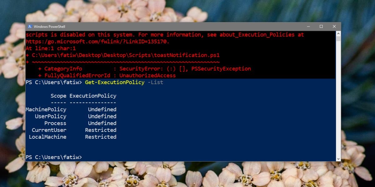 كيفية إصلاح "تعطيل البرامج النصية قيد التشغيل على هذا النظام" في PowerShell Windows 10 1