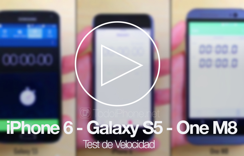 اي فون 6 مقابل Galaxy S5 مقابل واحد M8 - اختبار السرعة 1