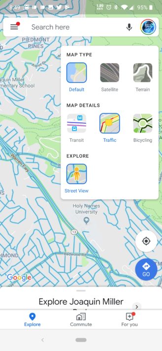 تحتوي خرائط Google على نظام Android الآن على طبقة التجوّل الافتراضي 1