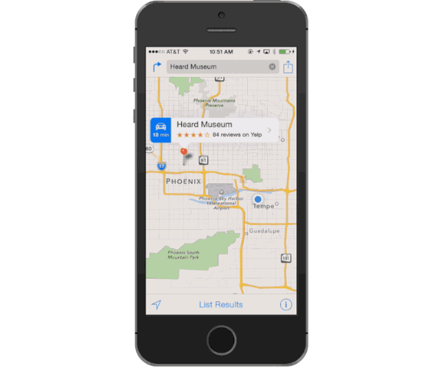 خرائط Apple التفاعل مع خرائط جوجل وغيرها من التطبيقات 2