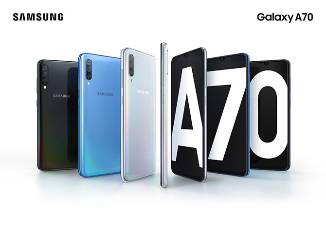 سامسونج Galaxy A70 لاول مرة Snapdragon 665 ويجلب لاعب رقمي تحت الشاشة 1
