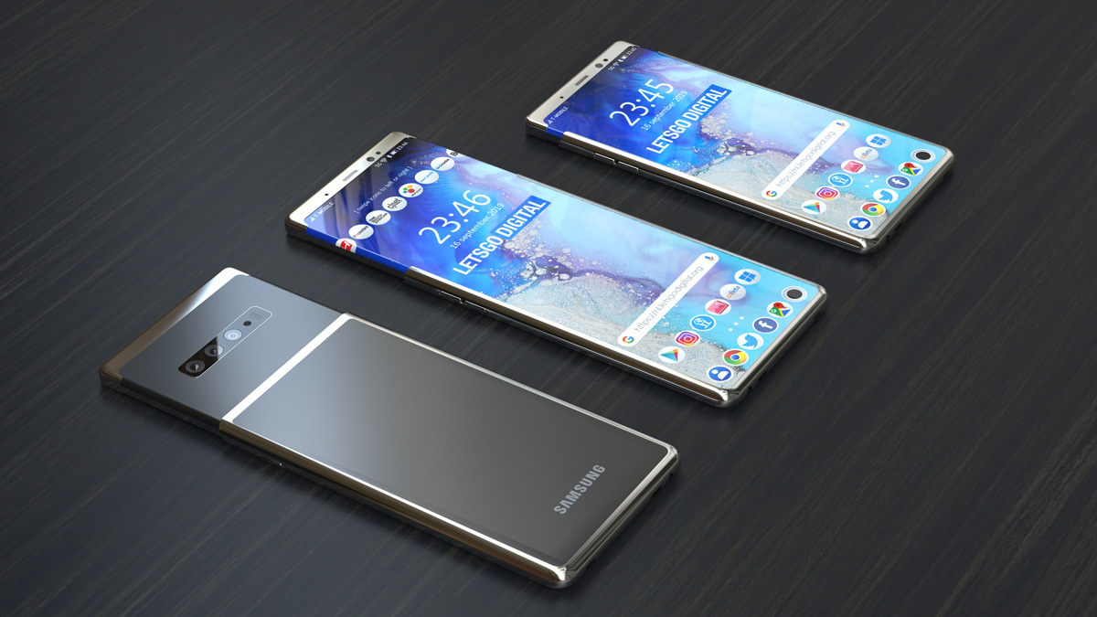 سامسونج تعمل على Galaxy S11 Plus شريط التمرير الهاتف الذكي مع عرض الحافة 1