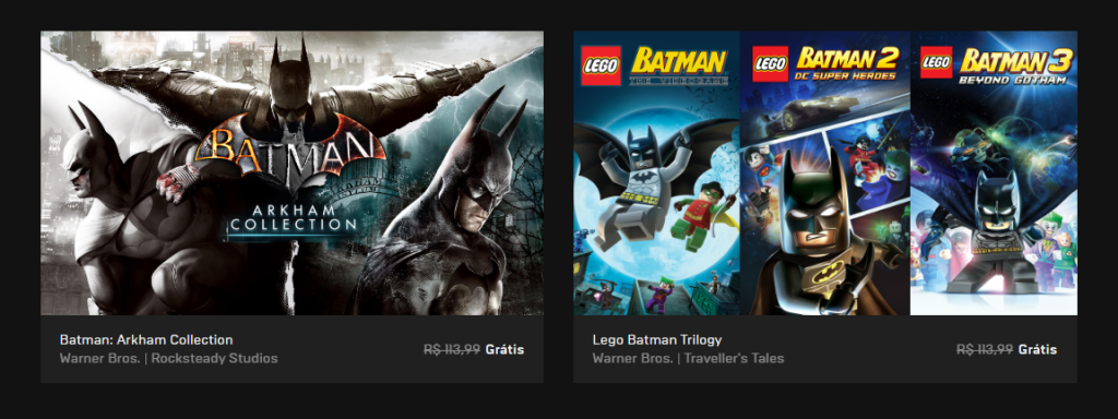 Batman Arkham و LEGO Batman Trilogies احصلوا مجانًا على Epic Store