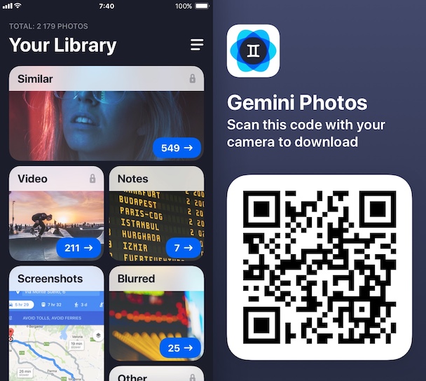قبل أن تقوم بتنزيل صور iCloud على جهاز iPhone الخاص بك ، امسح الصور غير الضرورية مع تطبيق Gemini Photos