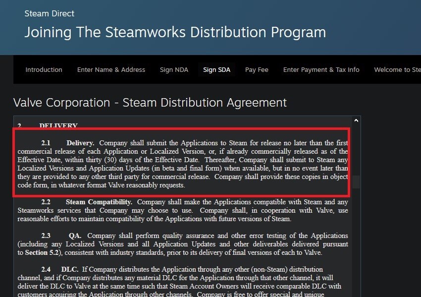 يضيف Valve سرقًا جديدًا إلى اتفاقية توزيع البخار ؛ قد تمنع التفرد الملحمي 1