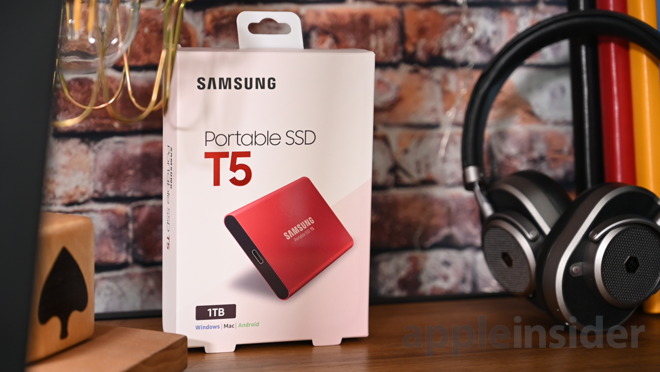 SSD portátil Samsung T5 en su caja