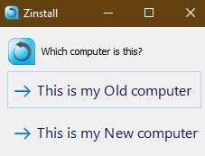 Zinstall Winwin Välj gammal eller ny dator